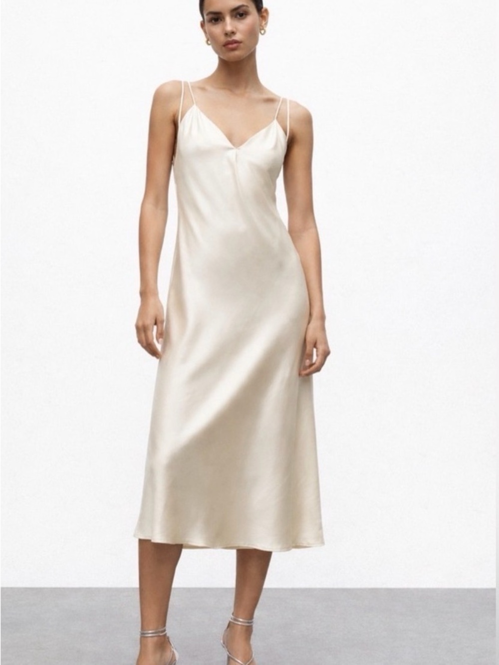 Satin midi dress
